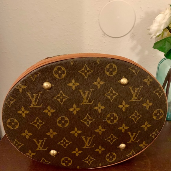 💯 AUTHENTIC Vintage Monogram Louis Vuitton Bucket GM Handbag duplicate listing - Picture 9 of 16